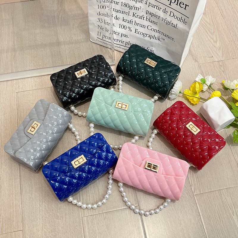 Bolso dulce, bolso de jalea de perla, color caramelo, bolso de moda de 2022 damas, bolso de mujer de comercio exterior