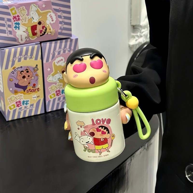 可爱蜡笔小新保温杯女生高颜值小巧便携杯子学生上学专用儿童水杯|undefined