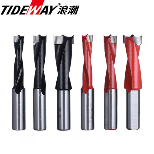 Industrial-grade row drill three-in-one drill bit three-point two-edged woodworking hole opener four-edged forward and reverse drill TIDEWAY wave