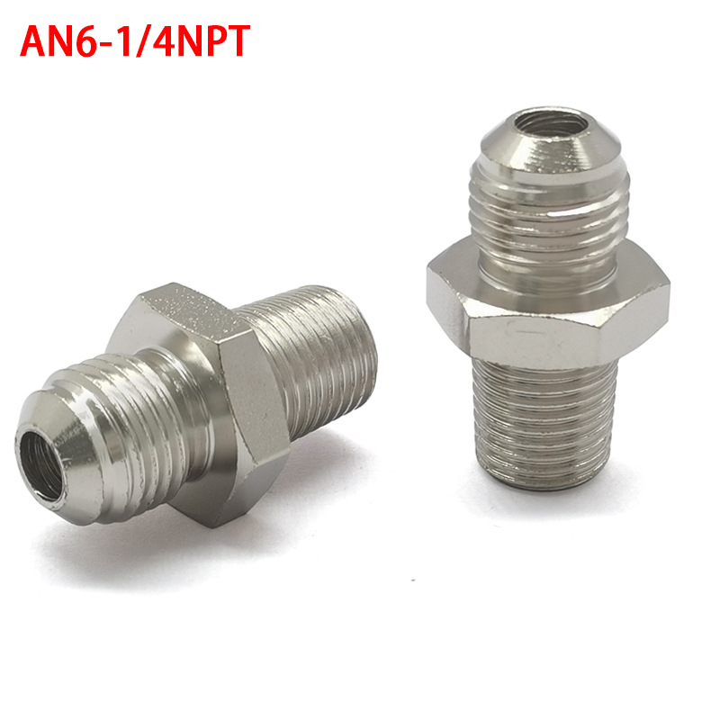 Adaptador Reductor de Enfriador de Aceite Modificado para Piezas de Automóvil, Hierro AN6-1/4NPT Roscado, Tornillo de Conversión de Bomba de Aceite para Tanque de Combustible