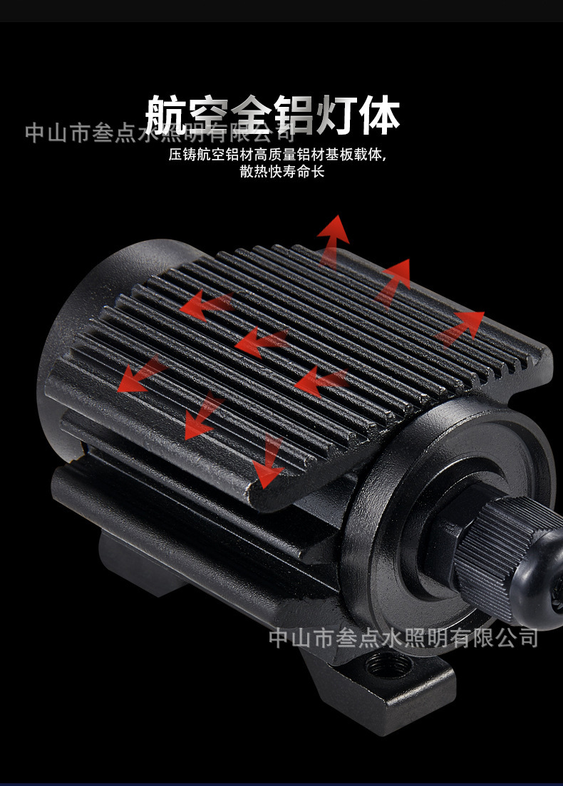Dual Color LED Motorcycle Spotlight Headlight