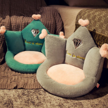 新款皇冠包围坐垫办公室兔毛一体椅垫榻榻米坐垫飘窗坐垫可加热