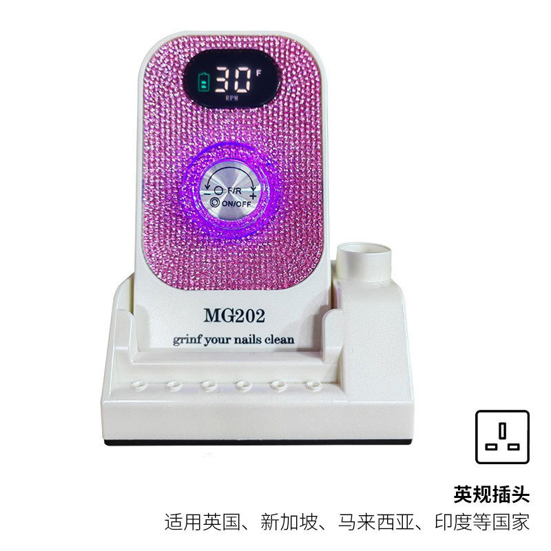 Botón de botón de pulido de uñas portátil, pulido de escritorio, herramienta de pulido de uñas, pulidora de uñas, eliminación profesional de uñas