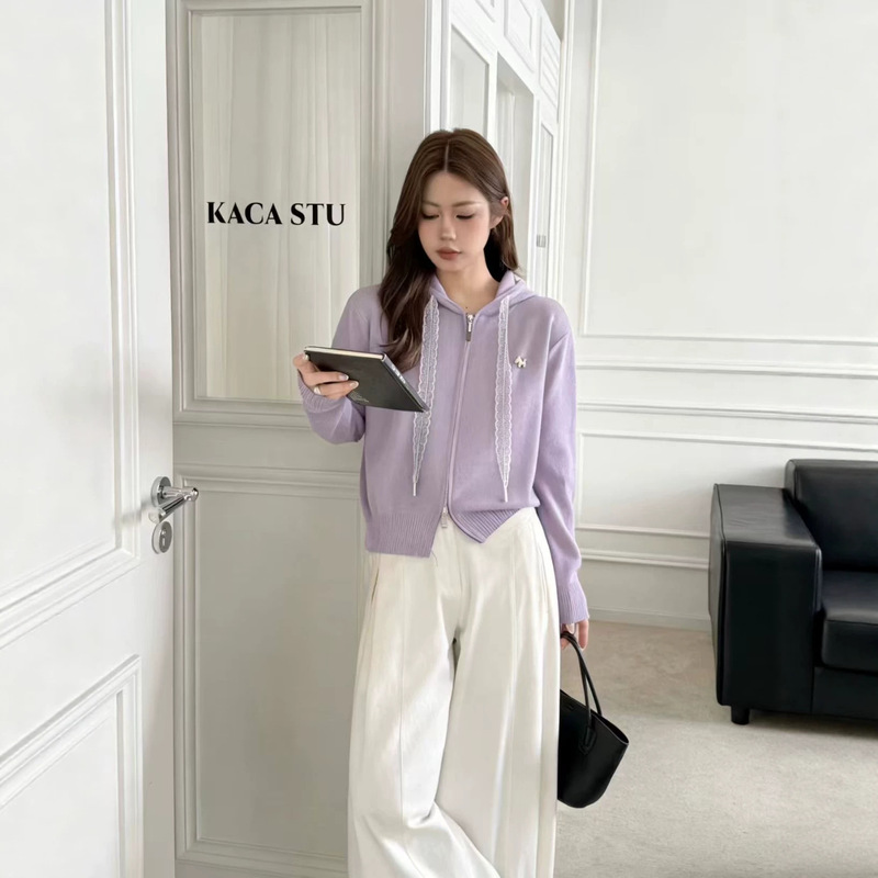 Korean-style Andy velvet zip-up hooded cardigan for women, 2026 autumn and winter fashion versatile soft and cozy lazy-style sweater Korean-style Andy velvet zip-up hooded cardigan for women, 2026 autumn and winter fashion versatile soft and cozy lazy-style sweater
