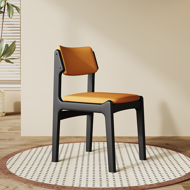 Silla de comedor de madera sólida retro silla de respaldo de bolsillo silla de escritorio silla de oficina silla de escritorio