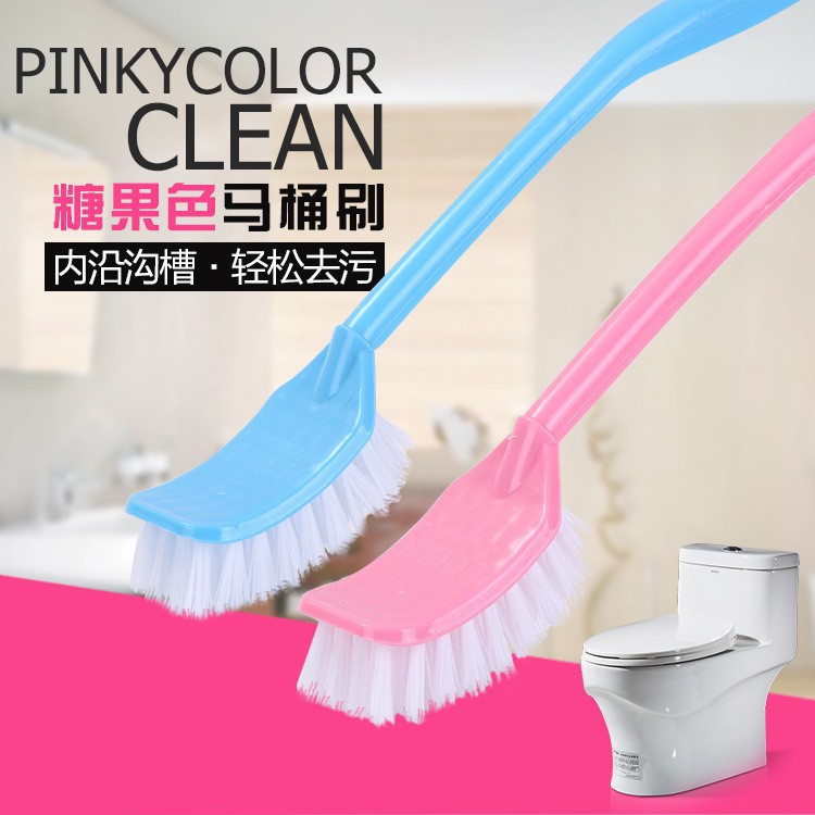 Mango largo engrosado ángulo muerto cepillo de inodoro cepillo de limpieza cepillo curvado cepillo de inodoro