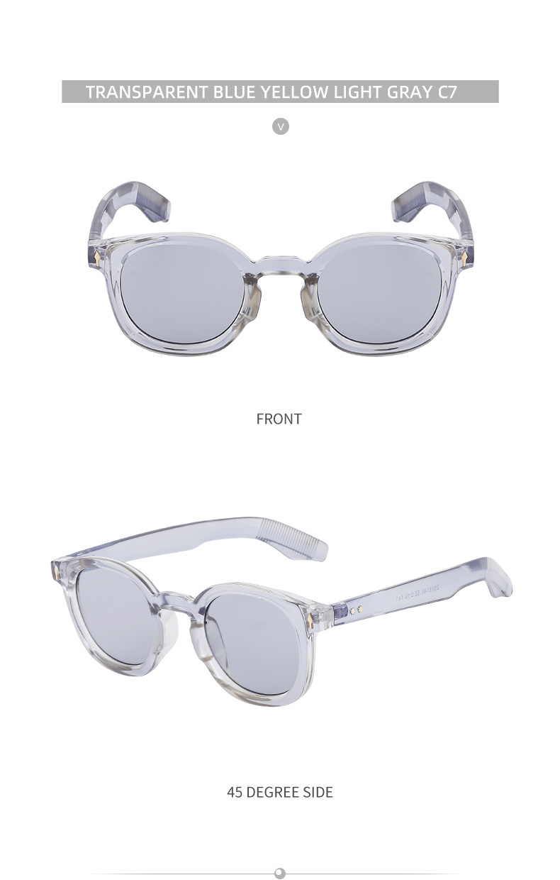Lässig Einfacher Stil Farbblock Pc Ovaler Rahmen Vollbild Männer Sonnenbrille display picture 20