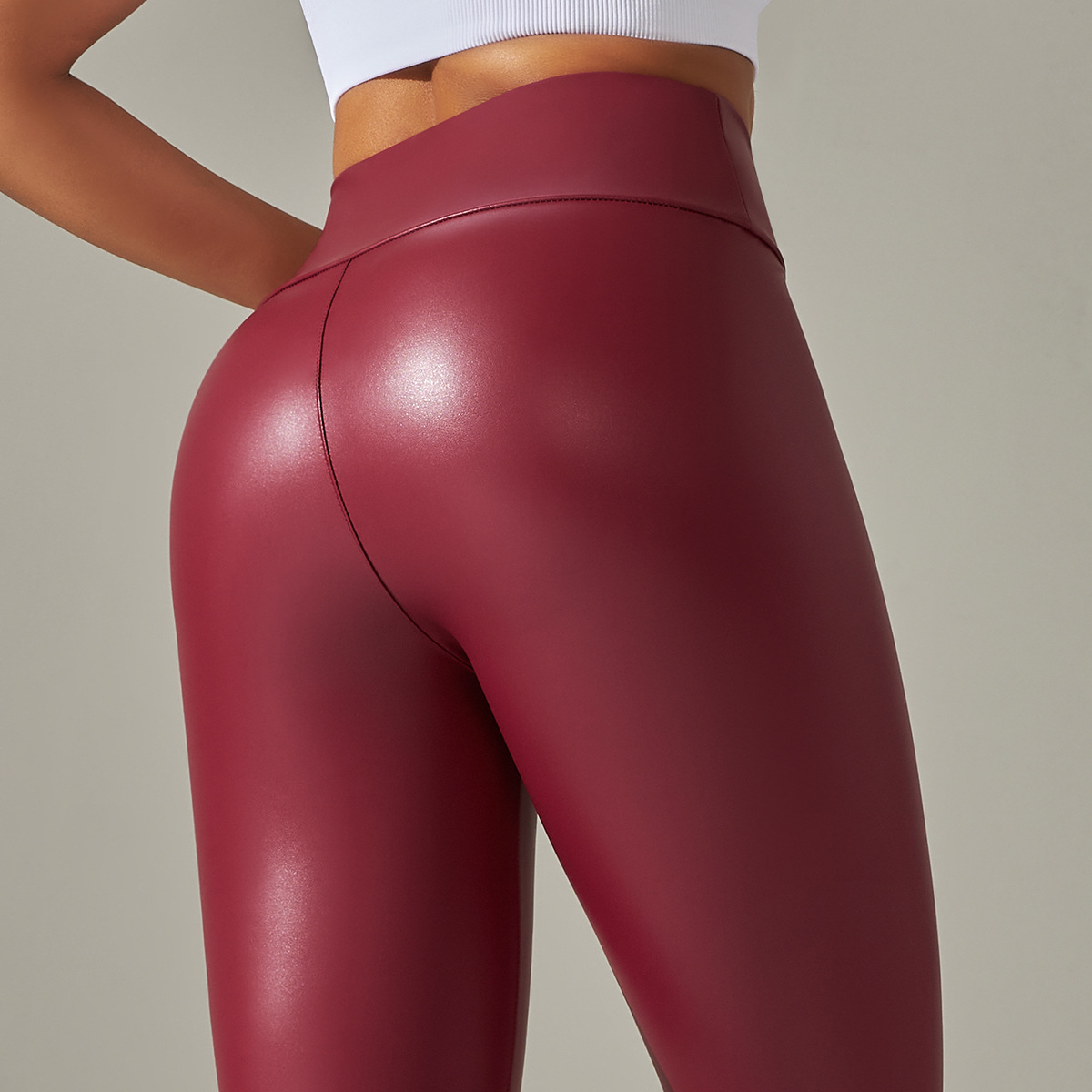 Women Black Pu Leather Pants High Waist Leather Sexy Leggings Trousers Women Thick Stretch Pantalon Mujer