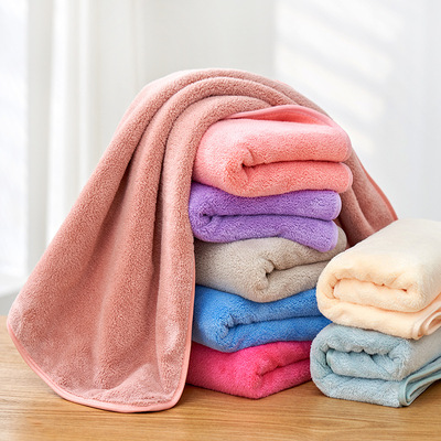 高密加厚珊瑚绒毛巾厂家批发 柔软洗脸毛巾礼品可定制logo