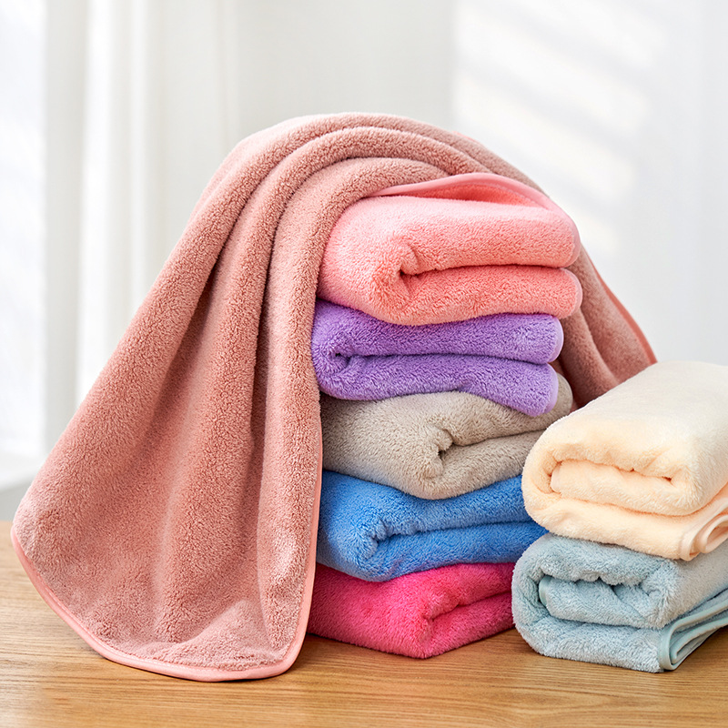 高密加厚珊瑚绒毛巾厂家批发 柔软洗脸毛巾礼品可定制logo