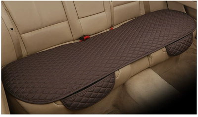 for All Seasons, Linen Single Seat cushion, seat cover - back-row-single-curry