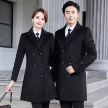 银行酒店前台接待物业售楼部珠宝店职业装毛呢大衣工作服外套女冬
