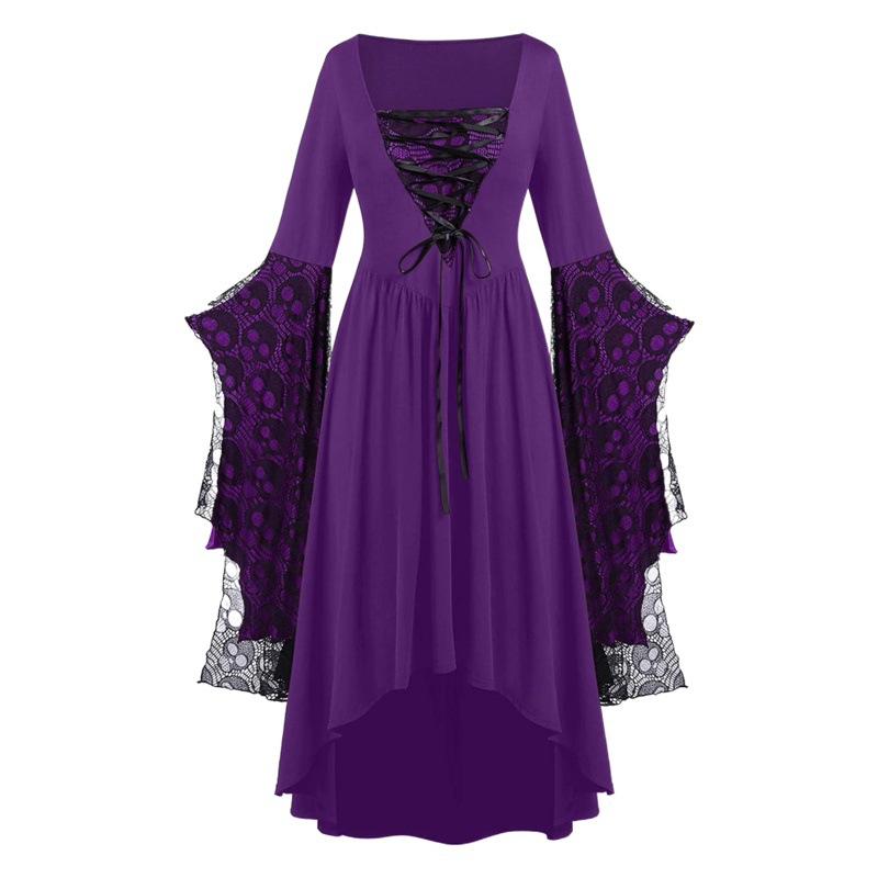 Hot-Selling Cross-Border Foreign Trade Halloween Role-Playing European and American Women's Clothing, Skull Strap Dress, Popular Style with Added Colors
