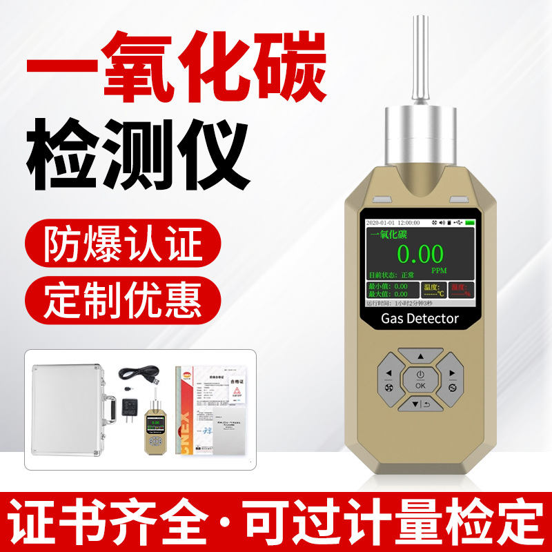 一氧化碳气体检测仪泵吸式隧道燃气锅炉房地下作业浓度探测报警器