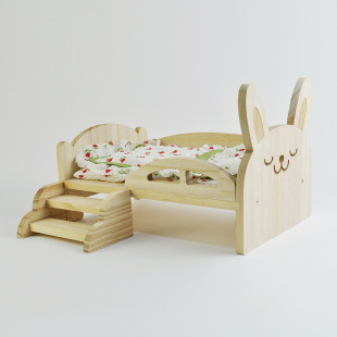 �羳����վ ��ߴ� BJD���޴����ﴲ �ļ�ͨ��ľ��С��Wooden bed