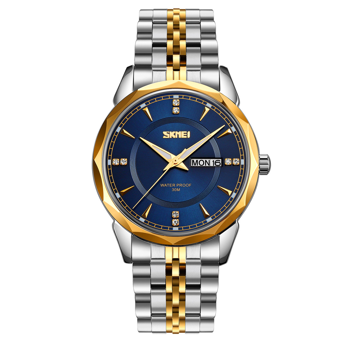 Reloj de cuarzo para hombres, reloj de negocios, reloj de moda, calendario de hombres, reloj de acero impermeable, nocturna, reloj transfronterizo al por mayor