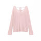 Shu Nai Liangpin Lazy Style Loose Slimming Outer Top Pure Backless Pink Sunscreen Blouse Women's Lace-Up Blouse