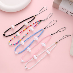 Yi Lian Jewelry New Cloud Beaded Mobile Phone Chain Colorful Wrist Chain Accessories Short Mobile Phone Lanyard Gift for Women