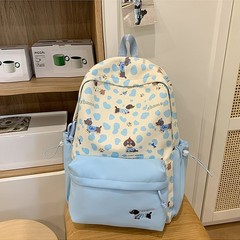 クロスボーダー 2025 新しい高校生スクールバッグ女性ニッチかわいい大容量バックパックカレッジスタイルバックパック男性