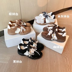 真皮~内增高8cm德训鞋女复古芭蕾风透气百搭厚底双鞋带阿甘鞋女