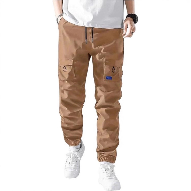 Men's Jogger Cargo Pants Casual Hiking Drawstring Multi-Pocket Tactical Pants Amazon Aliexpress