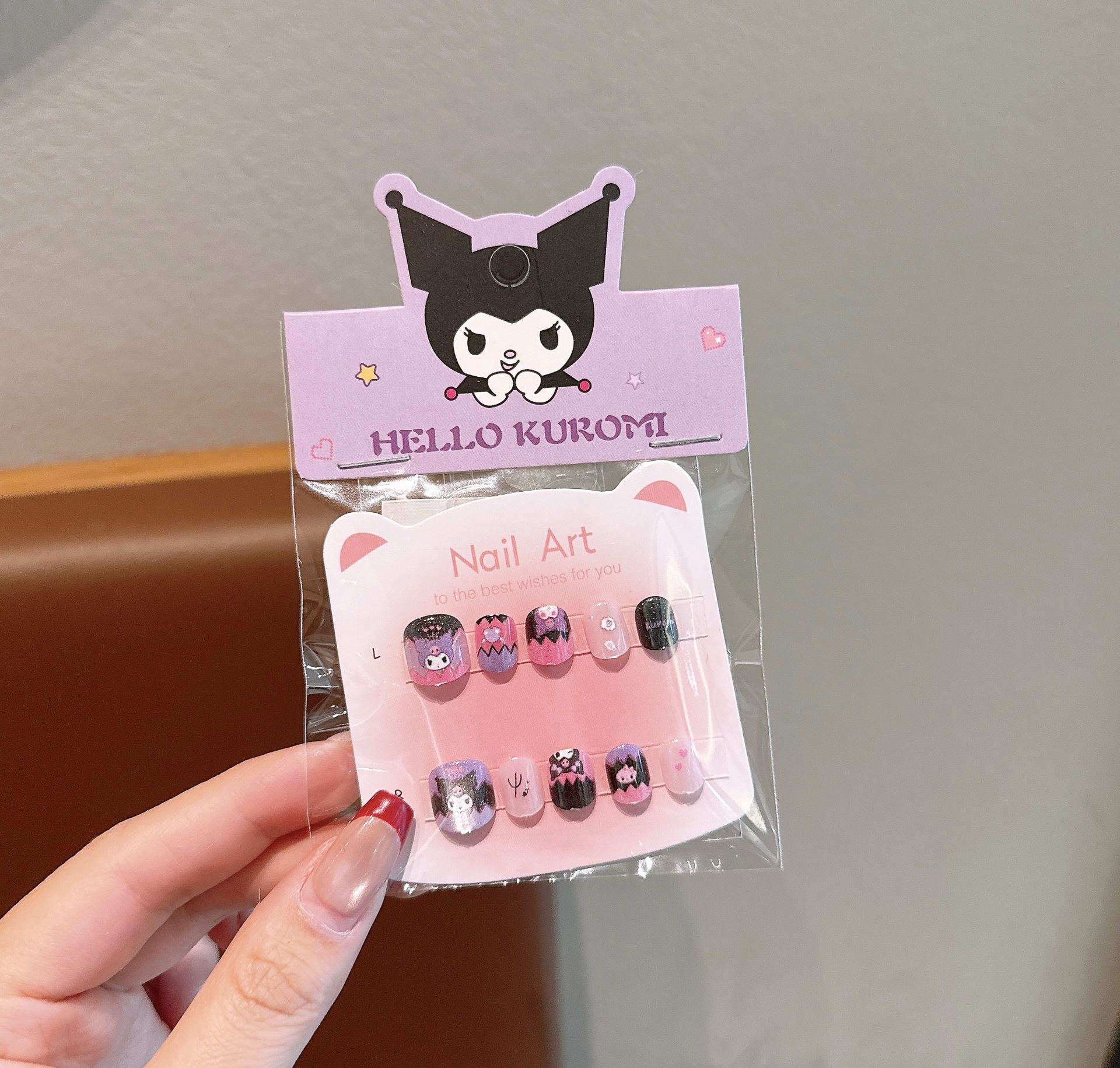 Kulomi dibujos animados para niños con pestañas de uñas para niñas nuevas pestañas de uñas juguetes de regalo para niñas