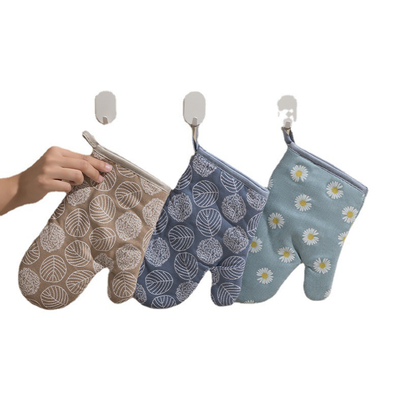 전자 레인지 장갑 방화 단열 패드 냄비 이어 캡 고온 주방 오븐 장갑 베이킹 장갑 5 개