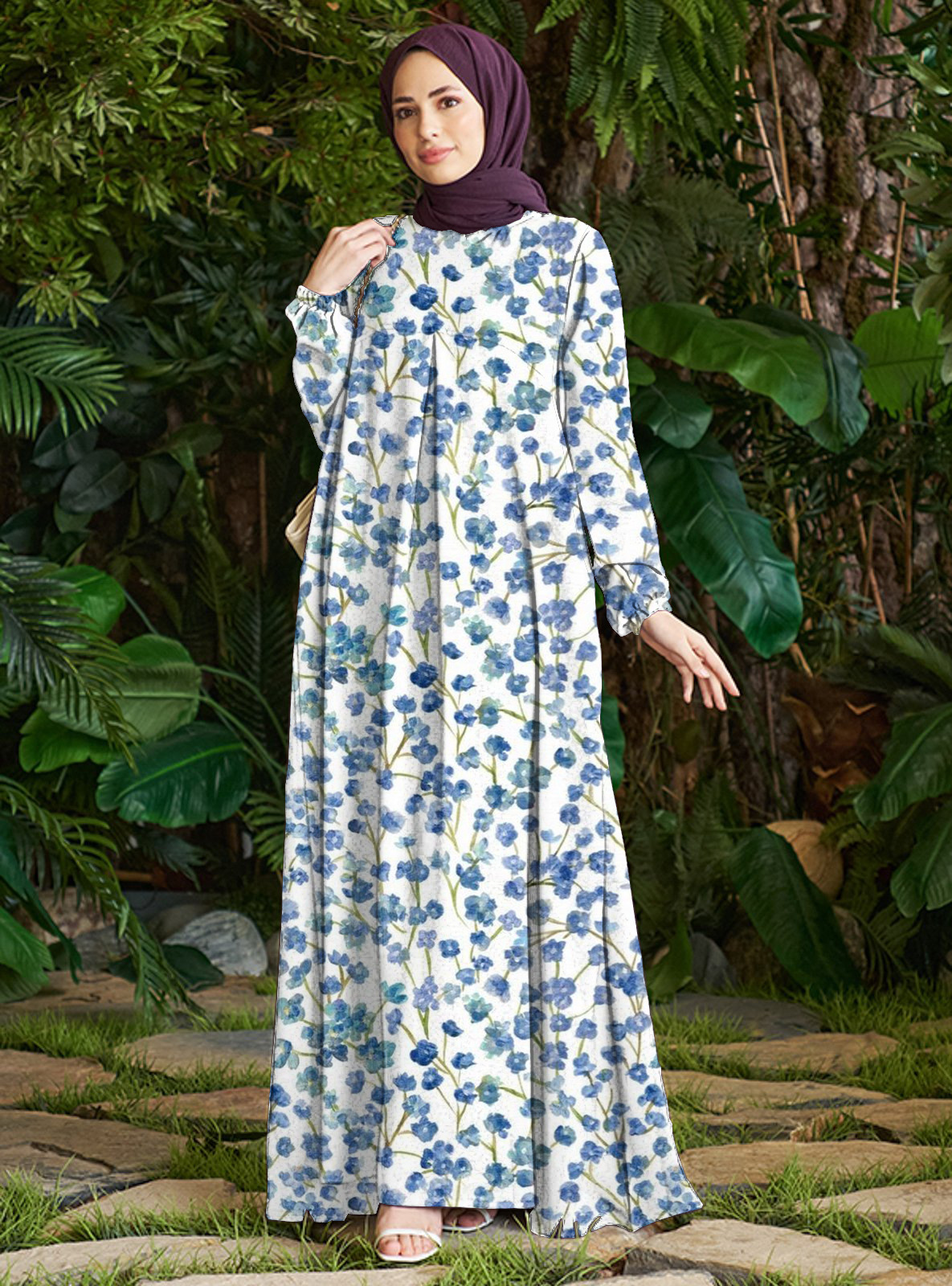 2025 Autumn New Fashion Print Dress for Women Polyester Cross Border Foreign Trade Suitable for Europe And America_voghion.com