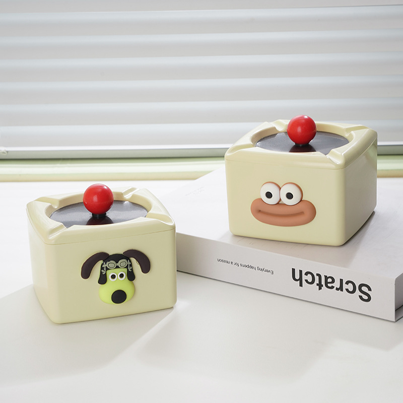 Cenicero creativo con cubierta antivolantes decoración de sala de estar de alto valor decoración del hogar escritorio de oficina juego de humo cenicero