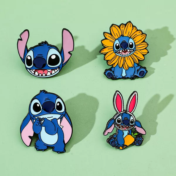European and American Film and Television Cartoon Character Metal Badge Sunflower Stitch Stitch Alloy Brooch Accessories Pin