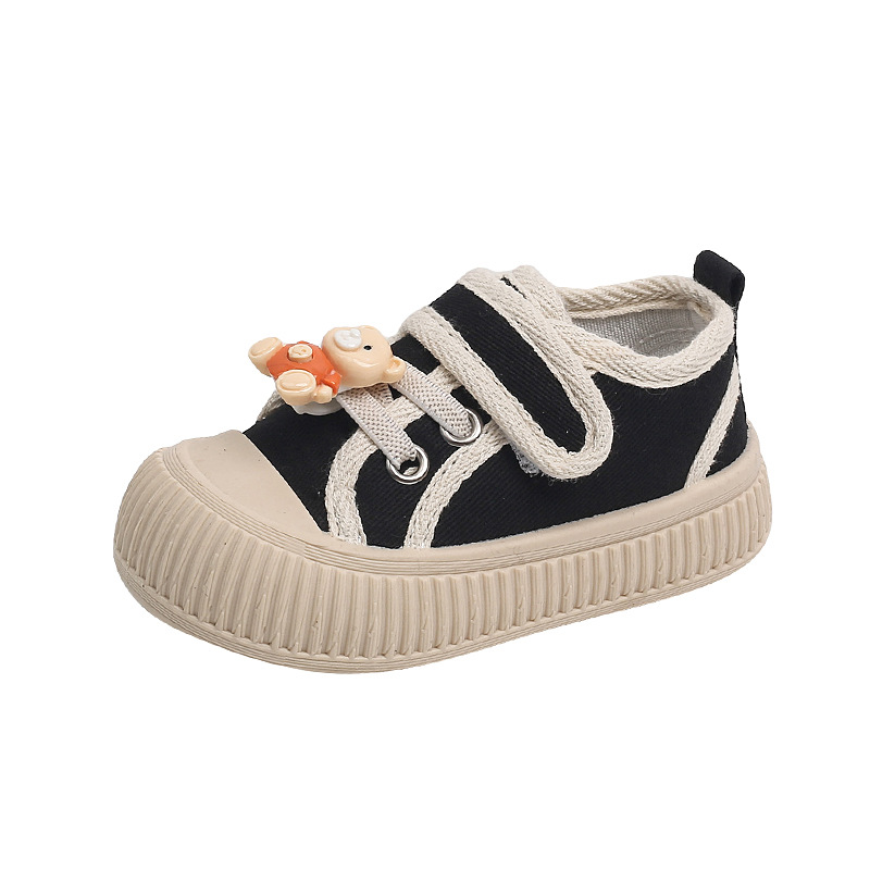 Barncanvas 2023 Vår och höst Pojkar Casual Shell Head Girls Cookie Mjuk sula Babyskor_voghion.com
