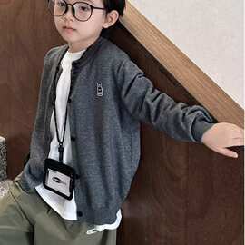 儿童童装针织开衫2024新款儿童秋季毛衣外套男孩春秋开衫上衣男童