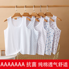 中老年女士纯棉背心大码妈妈老人宽松全棉汗衫夏薄马甲背心式