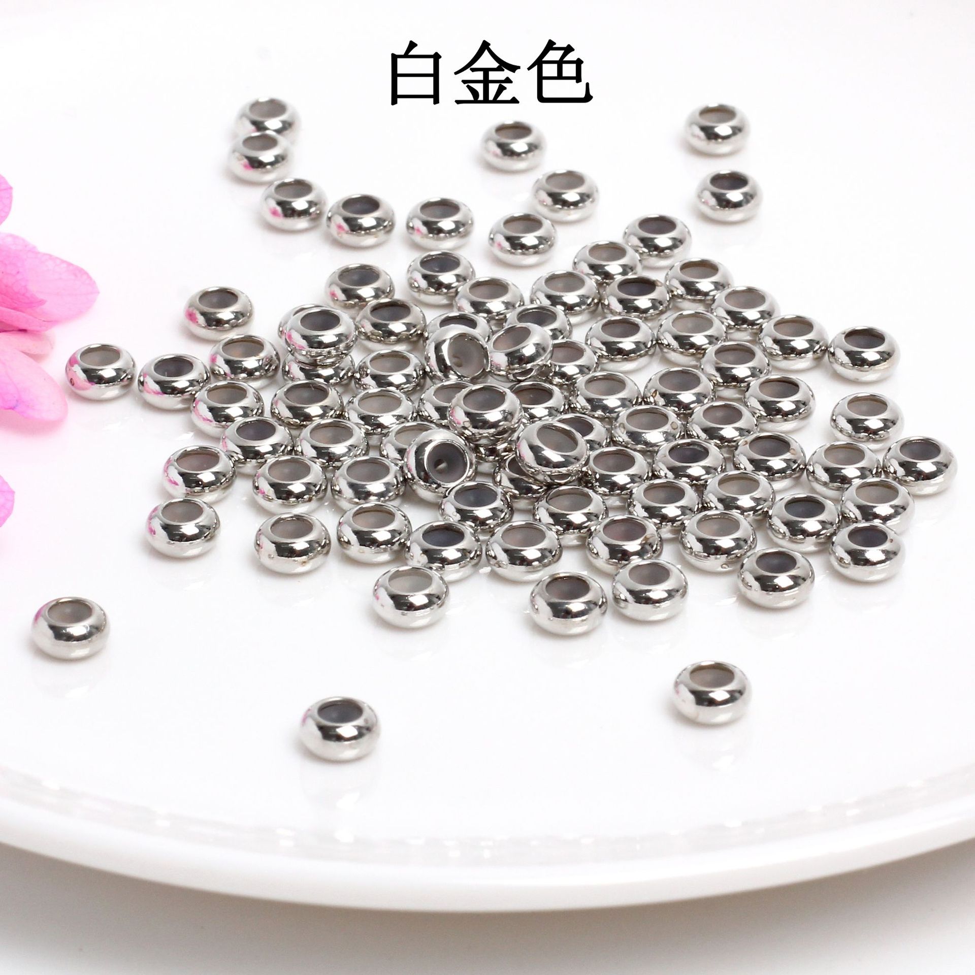 14K envuelto en oro color preservando silicona cuentas de cobre cuentas ajustables silicona posicionamiento cuentas collar pulsera pendientes espaciador perlas material