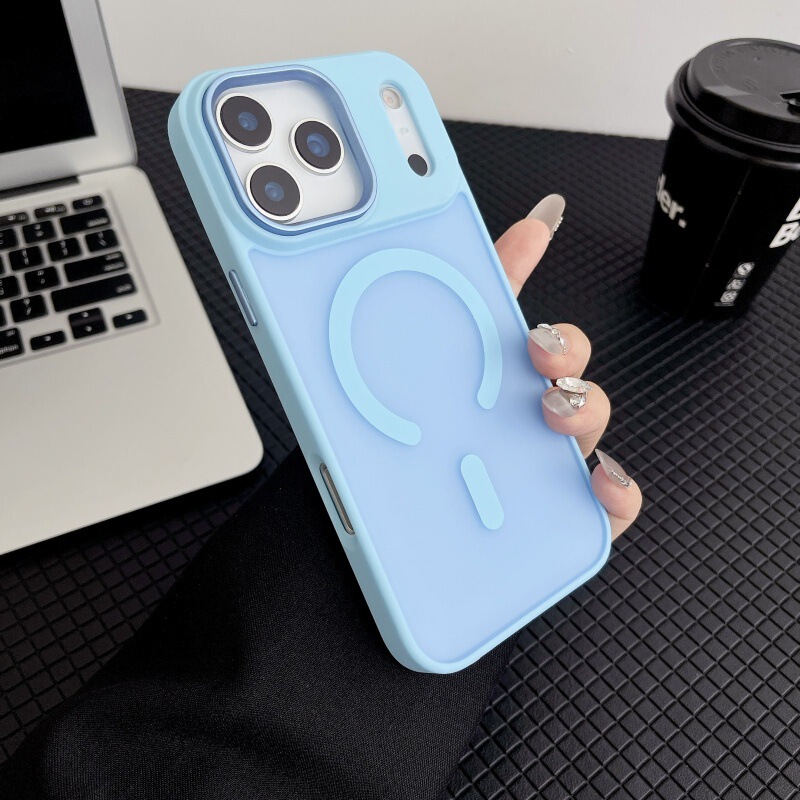 肤感半透磁吸大孔磨砂适用iphone17苹果16手机壳15情侣防摔14全包|undefined