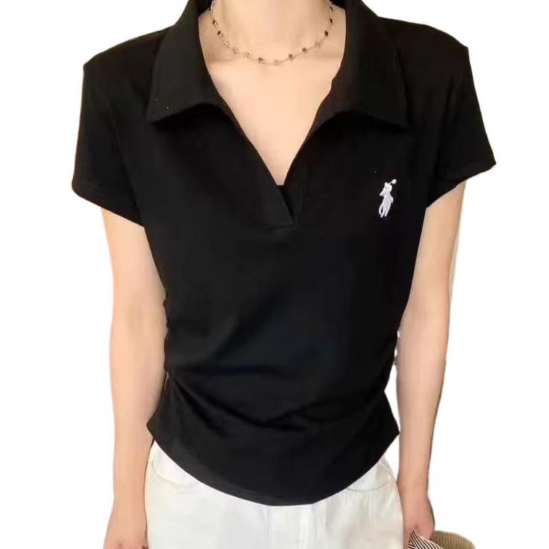 刺繍半袖Tシャツ、蝶結び刺繍、ゆったり半袖、着痩せ、万能、純粋な欲望、不規則な夏の巾着、白|undefined