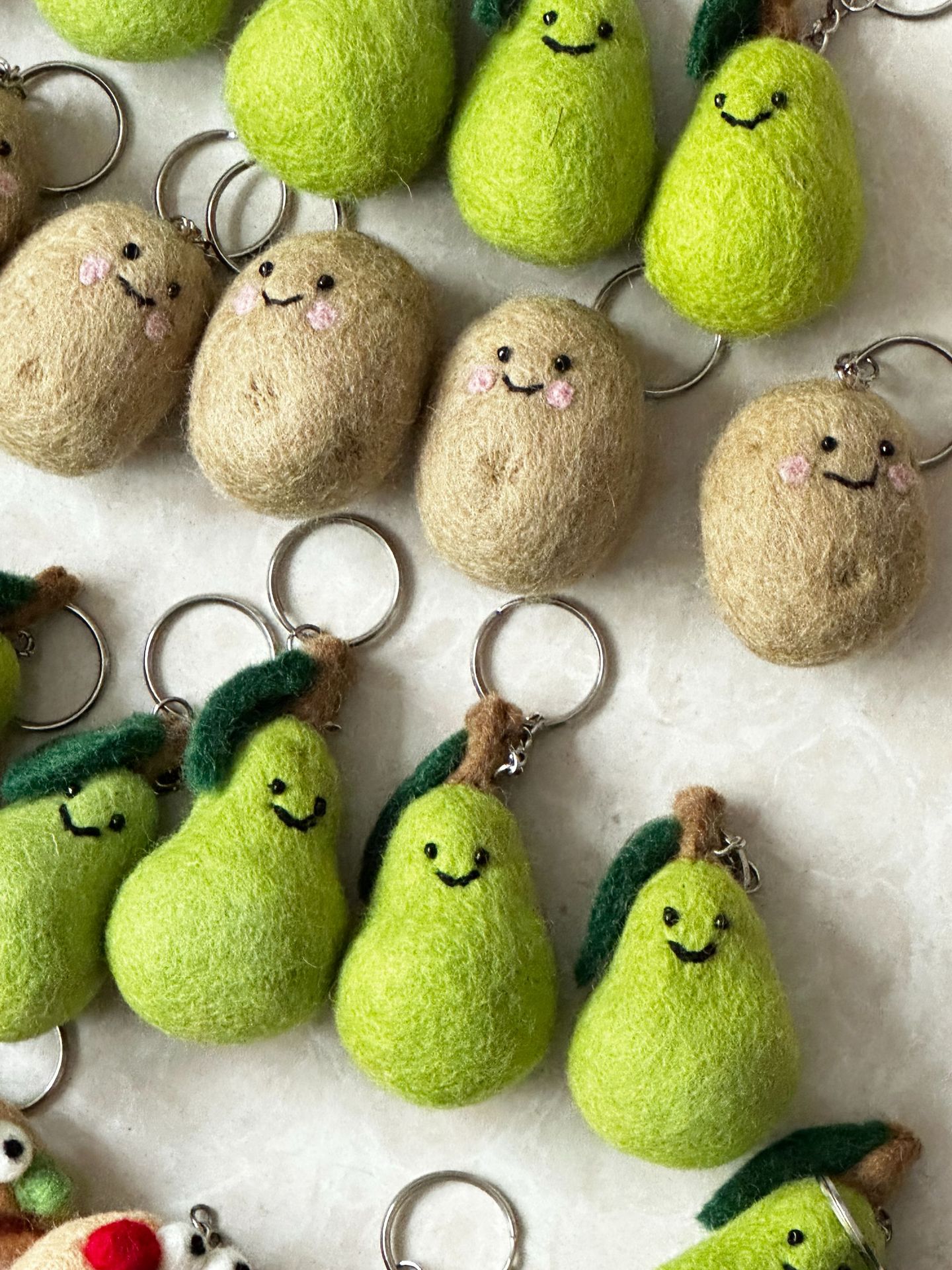 100g Weight Bag Pendant, Keychain Classification 1 Piece Quantity Holiday, Daily Occasion wool felt Material Fruit, Vegetable Pattern Cute Style 1 Piece Cute Fruit Vegetable Wool Felt Bag Pendant Keychain 25