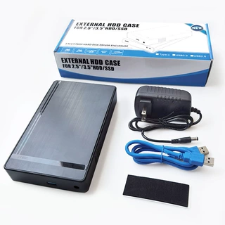 3.5寸SATA硬盘盒USB3.0高速传输免工具安装硬盘盒外置移动硬盘盒