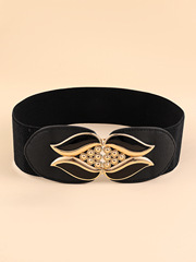 Women's Elastic Wide Belt Fashion Down Jacket with Black Waist Belt, New and Versatile Manufacturer Wholesale