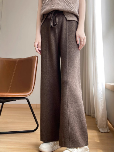 Women's Winter New Seam Wide Leg Pants with 3D Seam Line Design, Cut-and-Fitted for a Draping Effect, Loose and Comfortable
