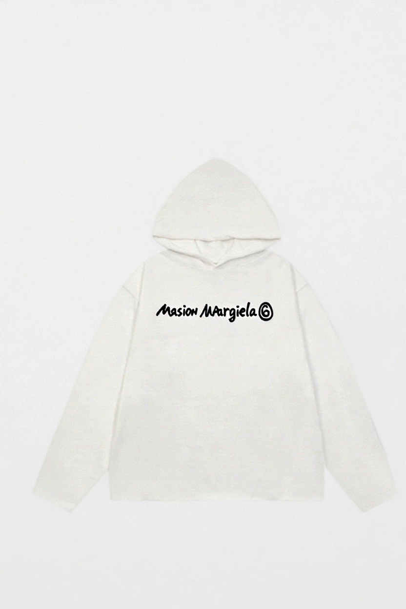 Футболка с длинным рукавом Maison Margiela унисекс свободного кроя с круглым вырезом
