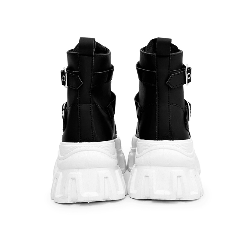 Herrenschuhe Martin Stiefel Herrenstiefel Motorradstiefel dicke Sohle Gürtelschnalle Lederoberfläche Trend neue Stiefel große Schuhe Stiefel_voghion.com