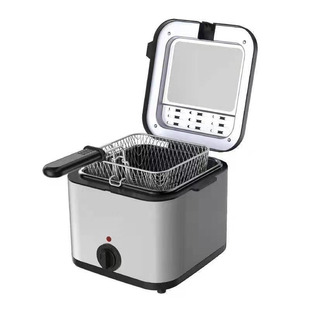 Cross-border electric fryer 2.5L fryer large-capacity electric fryer stall commercial fried chicken french fries single-cylinder fryer