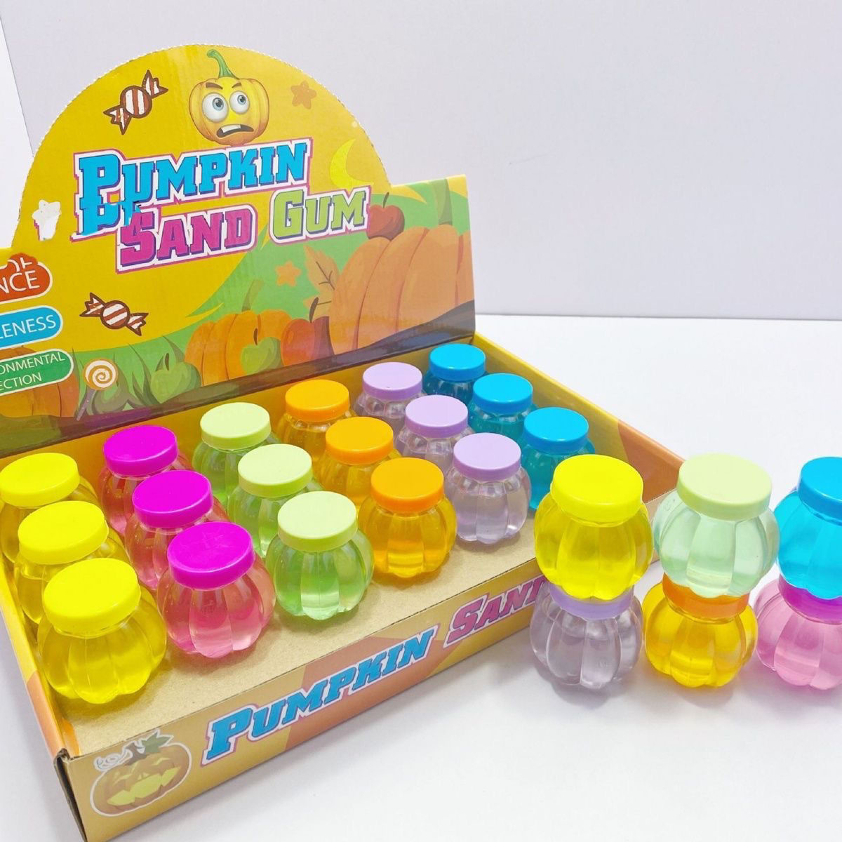 Slime calabaza seis colores cemento falso juguetes para niños ventilación cristal barro babosa barro agua falsa seguridad no tóxica al por mayor