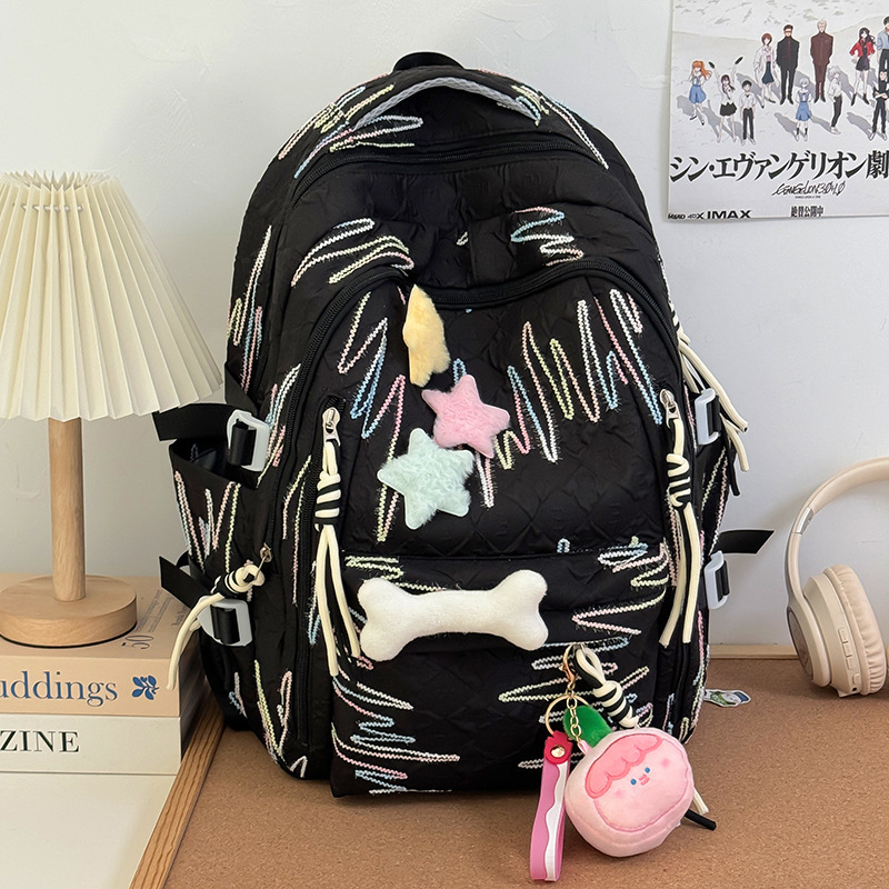 高颜値カバン女子中学生韓国版森系大容量リュックサック高校小学生可愛い軽やかリュックサック|undefined