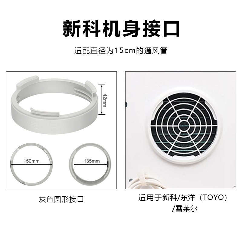 モバイルエアコンアクセサリー排気管排気管 15 センチメートルラウンドインターフェース新科ボディインターフェース工場卸売|undefined