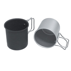 Coffee cup, tea cup, mug, outdoor camping folding water cup, portable ultra-light aluminum camping cup