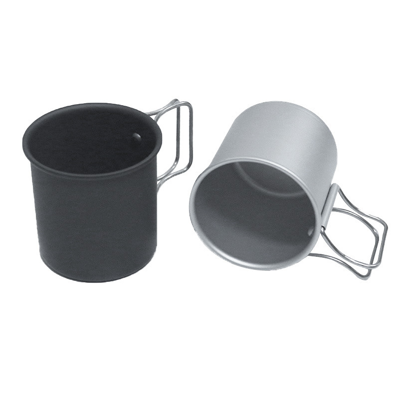 Outdoor Camping Folding Small Tea Cup Portable Ultra Light Aluminum Alloy Cup Camping Picnic Coffee Cup Mini Water Cup