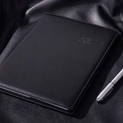 Leather-bound large meeting record book, notebook, diary, notebook item 7949/7950