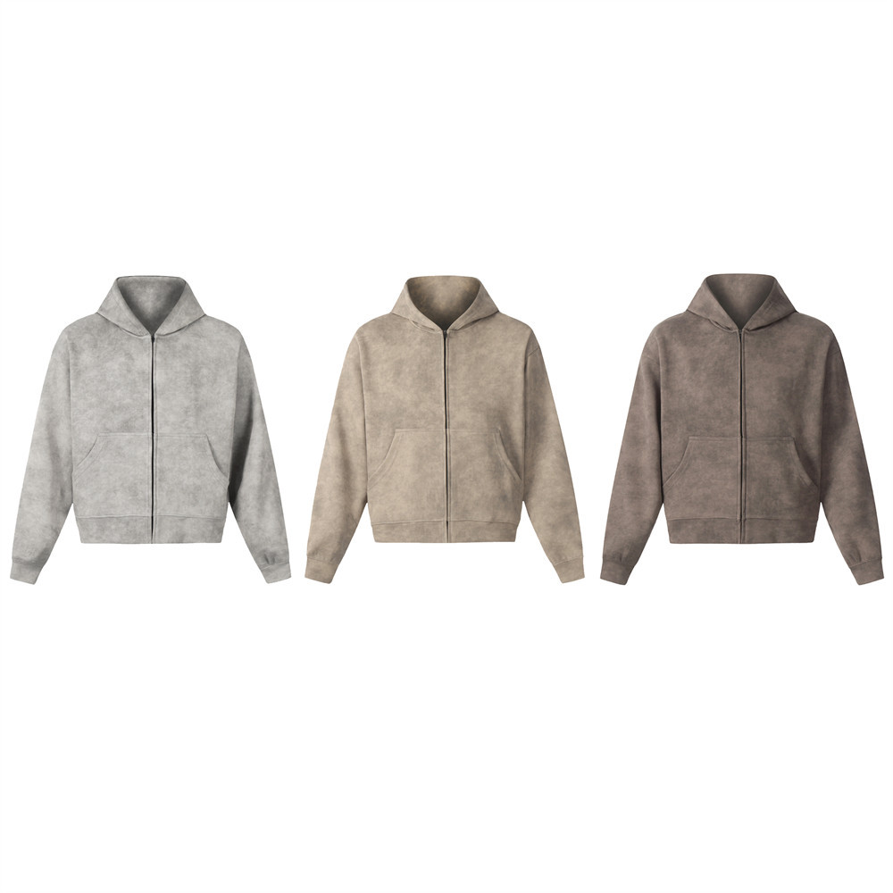 Tie-Dye Schneeflocke Vintage Strickjacke Kapuzenpullover Herren Frühling Herbst Vielseitig Locker Lässig Trendy Street Zipper_voghion.com